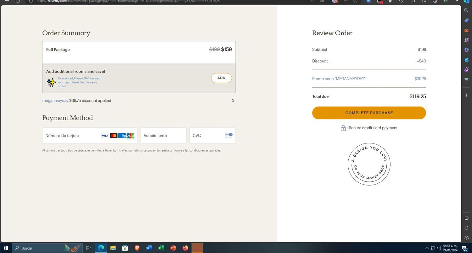 How to apply Havenly coupon code